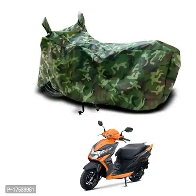 Honda Dio Scooty Cover Waterproof Dust Resistant, Tear Resistant, UV Ray Protection (Jungle Green)-thumb0