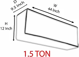 AC Cover for 1.5 ton Split ac White  Brown Flower Printed-thumb2