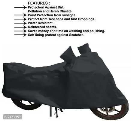 GSX Bike Body Cover Waterproof Uv Protection Two Wheeler CoverBlack-thumb2