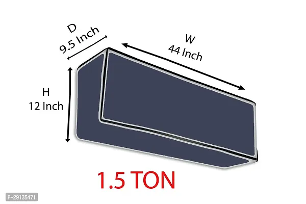 Split AC cover 1.5 Ton indoor and outdoor - Blue-thumb2