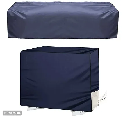 Split AC Cover 1.5 Ton Indoor  Outdoor Cover Set - Blue-thumb0