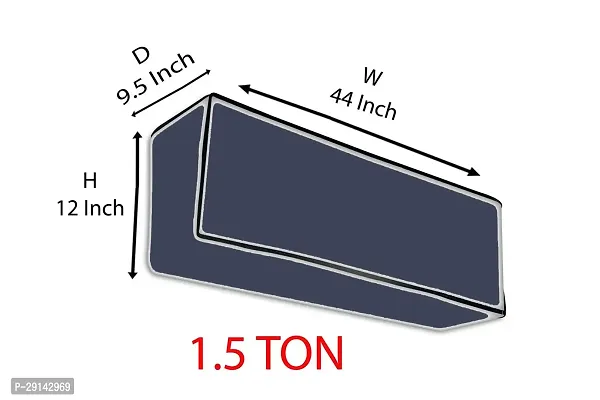 Split AC cover 1.5 Ton for Indoor Unit - Blue-thumb2