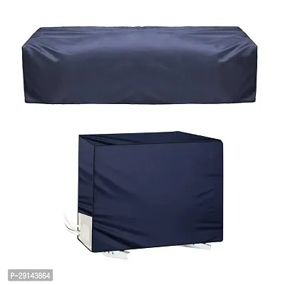 Split AC Cover 1.5 Ton Indoor  Outdoor Cover Set - Blue-thumb0