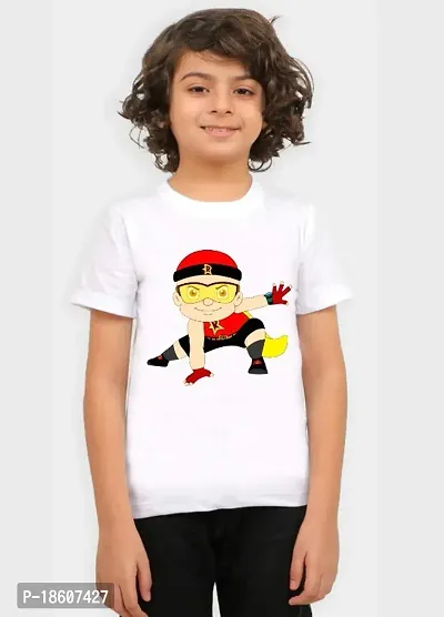 REYBAQ KIDS WHITE PRINTED ROUND NECK T SHIRT FOR BOYS AND GIRLS