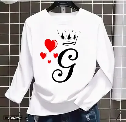 KIDS WHITE PRINTED ROUND NECK FULL SLEEVE T SHIRT FOR BOYS AND GIRLS