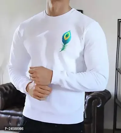 Fancy Polyester Solid Round Neck T shirt for Men-thumb0