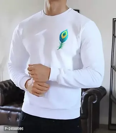 Fancy Polyester Solid Round Neck T shirt for Men-thumb2