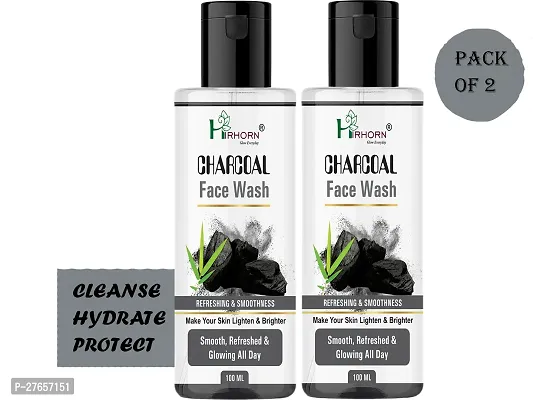 New Charcoal Face Wash For Bright Clean Skin And Blackhead Remover-thumb0