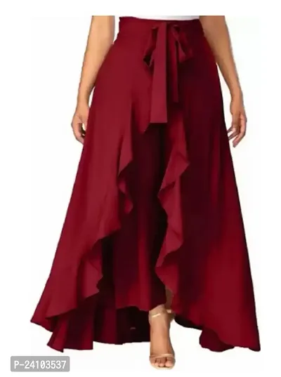 Stylish Fancy Designer Crepe Palazzo Pant Skirts For Women Pack Of 1