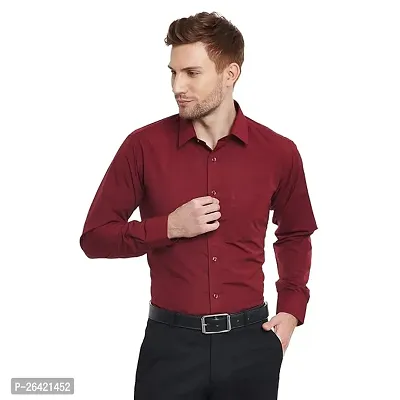 Men's Formal Maroon Shirt-thumb0