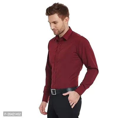 Men's Formal Maroon Shirt-thumb4