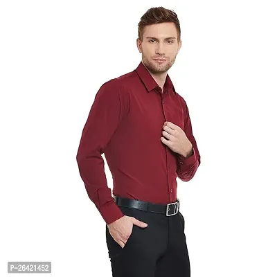 Men's Formal Maroon Shirt-thumb2