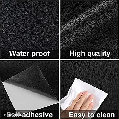 VGMAX Self Adhesive Leather Repair Patch Durable Self Adhesive Backing, for sofa car seat cover chair furniture, Couch, Furniture, stricker Waterproof Wear-Resisting (30X60CM, 1 Pieces) (BLACK)-thumb4