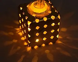 VGMAX Golden Metal Cube Shape String Light for Indoor Outdoor Patio Garden Holiday Home Ramadan Wedding Party Christmas Tree New Year Decorations(Warm White Light) (Metal Cube LED Light 16 Lamps)-thumb1
