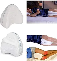 VGMAX Sleeping Memory Foam Pillow Cushion Cotton Leg Pillow for Back, Hip, Legs  Knee Support for Sleeping Pregnancy Leg Cushion Pain Relief Leg Pillow Support Knee Wedge Pillow(Pack of 1)-thumb3