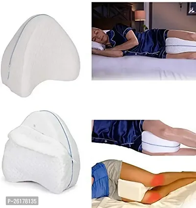 VGMAX Sleeping Memory Foam Pillow Cushion Cotton Leg Pillow for Back, Hip, Legs  Knee Support for Sleeping Pregnancy Leg Cushion Pain Relief Leg Pillow Support Knee Wedge Pillow(Pack of 1)-thumb4