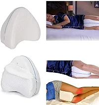 VGMAX Sleeping Memory Foam Support Pillow - Smoothing Pain Relief for Sciatica, Back, Hips, Knee, Joints and Pregnancy Leg Cushion with Washable Cover-thumb3