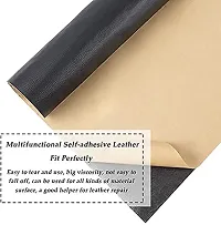 VGMAX Self Adhesive Leather Repair Patch Durable Self Adhesive Backing, for sofa car seat cover chair furniture, Couch, Furniture, stricker Waterproof Wear-Resisting (30X60CM, 1 Pieces) (BLACK)-thumb1