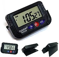 VGMAX Plastic Digital LCD Alarm Table Desk Car Calendar Clock Timer Stopwatch (Multicolor)-thumb1