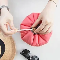 VGMAX Round Make-Up Pouches Round Bucket Style Cases Travel Cosmetic Bag Organizers-thumb2