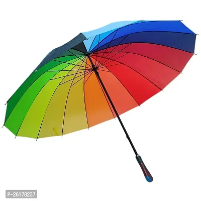 VGMAX Rainbow Umbrella Windproof Umbrella for UV Protection and Rain Multi-color(Pack of 1)