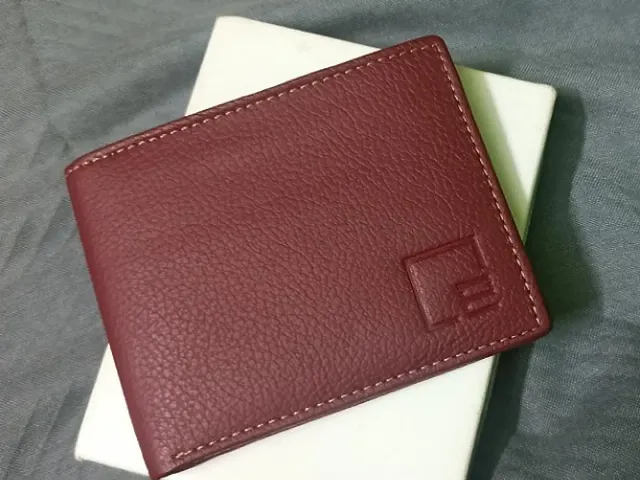 Classy Faux Leather Textured Two Fold Wallet