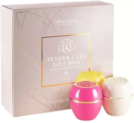 Natural Oriflame Sweden Tender Care Gift Box The Amazing Lip Balm Orignel, Rose, Orignic Honey