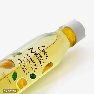 Oriflame Love Nature Shampoo for oily Hair With Organic Lemon  Mint  (250 ml). With Black Kajal.-thumb2