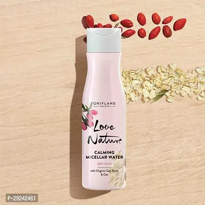 LOVE NATURE Calming Micellar Water with Organic Goji Berry  Oat-150 ML. With Black Kajal.-thumb2