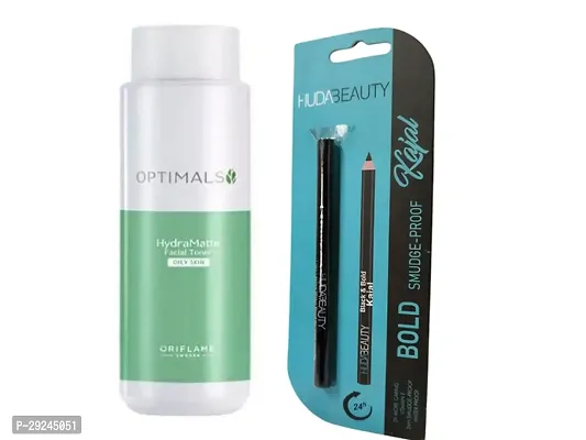 ORIFLAME Optimals Hydra Matte Facial Toner Oily Skin-150ml. With Black Kajal.