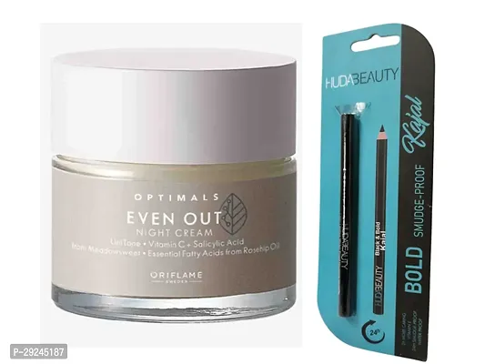 ORIFLAME OPTIMALS Even Out Night Cream-50 ML. With Black Kajal.