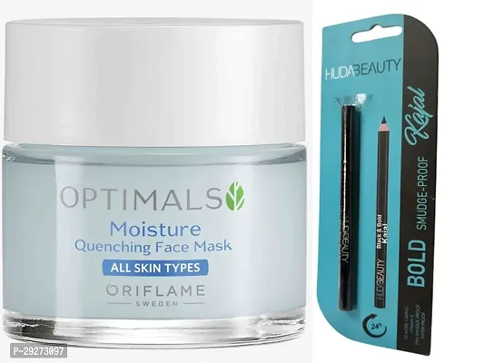 Oriflame Optimals Moisture Quenching Face Mask- 50ml. With Black Kajal.