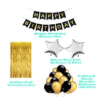 Happy Birthday Decorations Happy Birthday Decoration Items Kit Curtain Banner Metallic Balloons star foil Balloon and Balloons will look great for various occasions such as birthday party, bridal show-thumb1