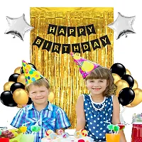 Happy Birthday Decorations Happy Birthday Decoration Items Kit Curtain Banner Metallic Balloons star foil Balloon and Balloons will look great for various occasions such as birthday party, bridal show-thumb2