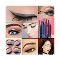 Multicolor 12Pieces Long Lasting Pencil Kajal Eyeliner-thumb1