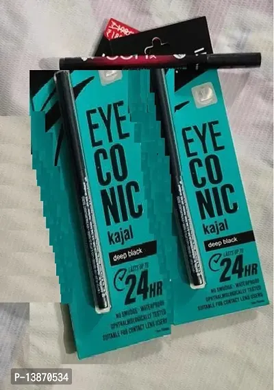 Eyconic Black Kajal 2 pcs + Waterproof Black Eyeliner 1 pcs