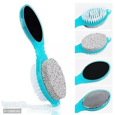 4 In 1 Pedicure Brush, Pumice Stone  File foot cleaner scrubber callus remover skinexfoliant-thumb0