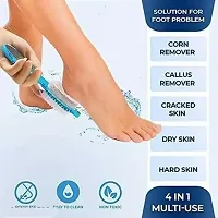 4 In 1 Pedicure Brush, Pumice Stone  File foot cleaner scrubber callus remover skinexfoliant-thumb3