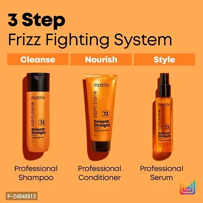 Matrix Opti.Care 3-Step Regime, Up To 4 Days Frizz Control, Shampoo + Conditioner + Serum-thumb3