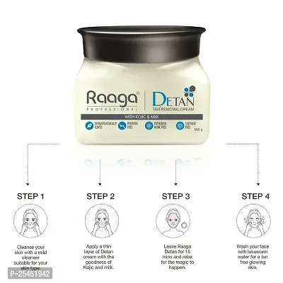 Raaga Professional De-Tan Tan removal Cream Kojic  Milk, 500 GM-thumb3