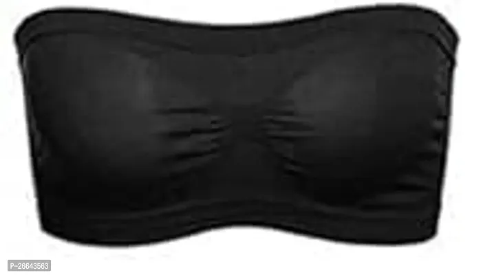 Stylish Black Nylon Solid Bras For Women