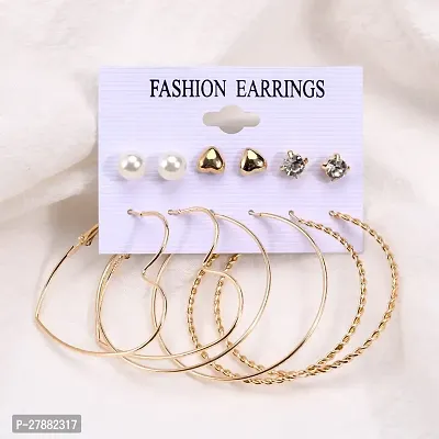 ZJEWELS Stylish Earring Combo | Allure Gold Earring Combo | Stud Earring | Butterfly Earrings | In Gold-Plated For Women  Girls