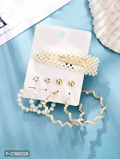 ZJEWELS Beautiful Allure Drop Earrings | Stud Earring Combo | Designer Western Earrings | Stylish Korean Earring Collection in Gold-plated for Women  girls