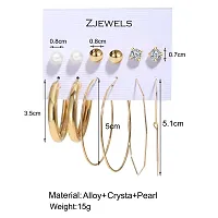 ZJEWELS Stylish Earring Combo | Allure Gold Earring Combo | Stud Earring | Butterfly Earrings | In Gold-Plated For Women  Girls-thumb3