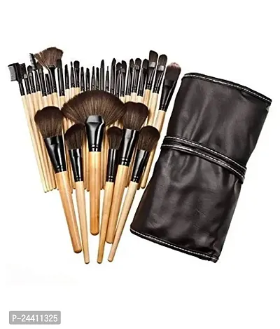 Solander Soft Bristle Makeup Brush Set With Pu Leather Case - Black, 24 Pieces, 24 In 1 Makeup Brush Black-thumb4