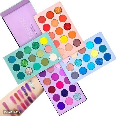 Shiv Gorakhnath Traders Matte, Shimmery, Metallic  Satin Finish 60 Shades Color Board Eyeshadow Palettes for Women and Girls