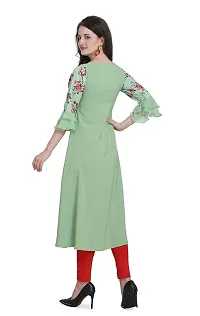 Women Plus Size A-Line Crepe Kurti-thumb1