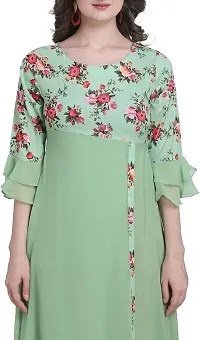 Women Plus Size A-Line Crepe Kurti-thumb2