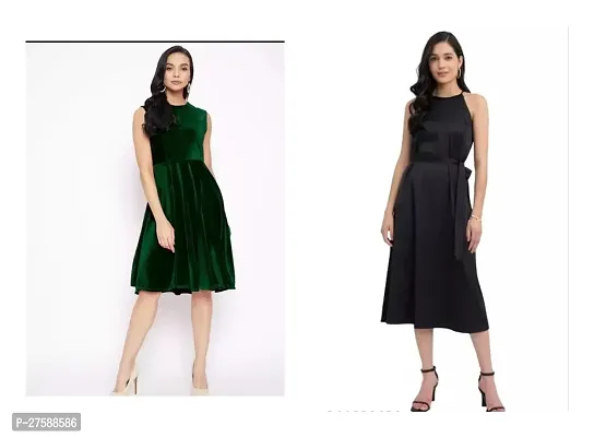 Stylish Lycra Dress For Women, Pack Of 2-thumb0