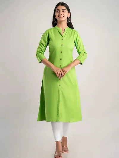 Classic Rayon Solid Kurtis For Womens